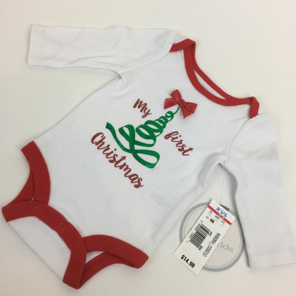 "My First Christmas" Girls Bodysuit NEW - Picture 3 of 6